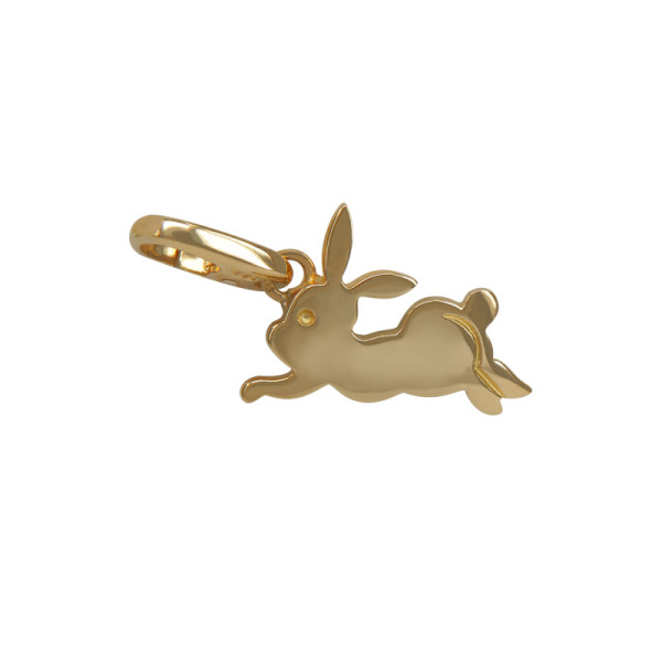 18K Yellow Gold Rabbit Charm