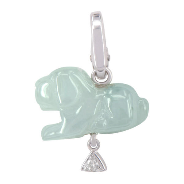 Dog Jadeite Jade Charm